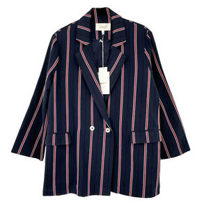 The GREAT. The Academy Blazer in Oxford Stripe